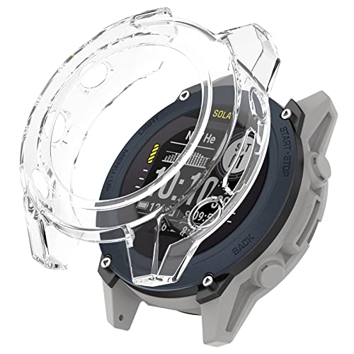 Bdsidy Transparente Hülle Kompatibel mit Garmin Descent G2 Gehäuse, Silikon Schützende für die stoßfeste und unzerbrechliche Schutzhülle für Garmin Descent G2 Smartwatch Zubehör (Weiß) von Bdsidy