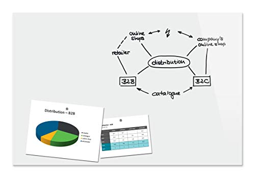 Sigel B1300 Große Glas-Magnettafel BeBoard, Whiteboard rein-weiß, 90 x 60 cm, magnetisch & beschreibbar, incl 2 Neodym-Magnete, rahmenlos, für Wohnung und Büro Sigel B1300 Große Glas-Magnettafel BeBoard, Whiteboard rein-weiß, 90 x 60 cm, magnetisch & beschreibbar, incl 2 Neodym-Magnete, rahmenlos, für Wohnung und Büro von Sigel