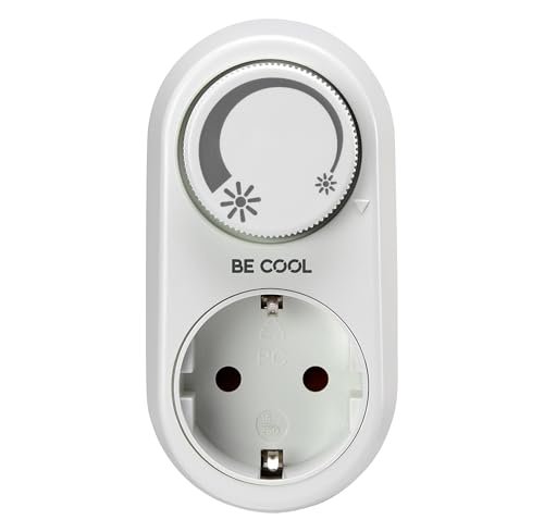 Steckdosen-dimmer | Drehregler für Helligkeit | Drehknopf stufenlos regelbar | Zwischenstecker | für LED, Halogen usw. Steckdosen-dimmer | Drehregler für Helligkeit | Drehknopf stufenlos regelbar | Zwischenstecker | für LED, Halogen usw. von Be Cool