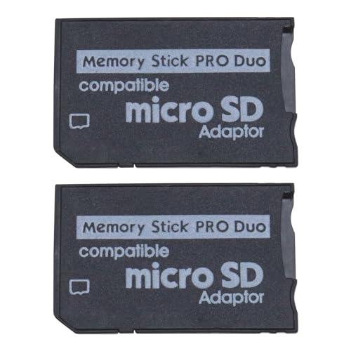2 Stück Adapter für Speicherkarten Micro SD auf Pro Duo Adapter für Speicherkarten kompatibel mit Sony PSP Konsole 1000 2000 3000 Kameras von Be In Your Mind