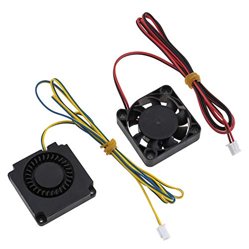 Be In Your Mind 2 Stück 40 x 40 x 10 mm 4010 Heizkörperventilatoren 12 V DC Extruder Hotend-Lüfter & Turbo-Lüfter mit 2-poligem Anschluss, kompatibel mit Ender 3/Ender 3 Pro 3D-Drucker von Be In Your Mind