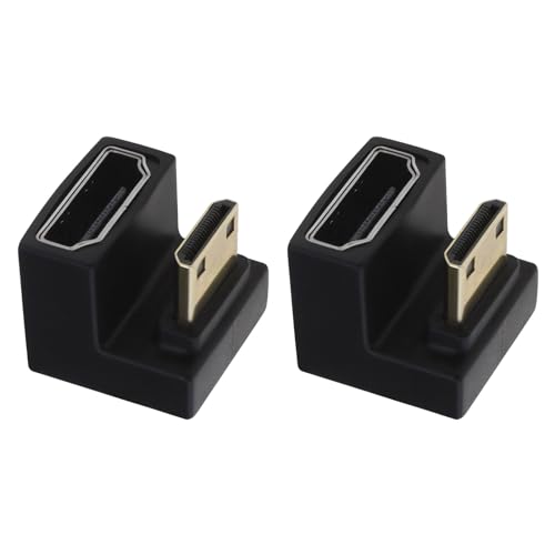 Be In Your Mind 2 Stück Mini-HDMI-Stecker auf HDMI-Buchse Verlängerungsadapter Abwärtswinkel-Adapter U-förmiger Mini-HDMI-auf-HDMI-Adapter für Laptops Kameras Tablets Be In Your Mind 2 Stück Mini-HDMI-Stecker auf HDMI-Buchse Verlängerungsadapter Abwärtswinkel-Adapter U-förmiger Mini-HDMI-auf-HDMI-Adapter für Laptops Kameras Tablets von Be In Your Mind