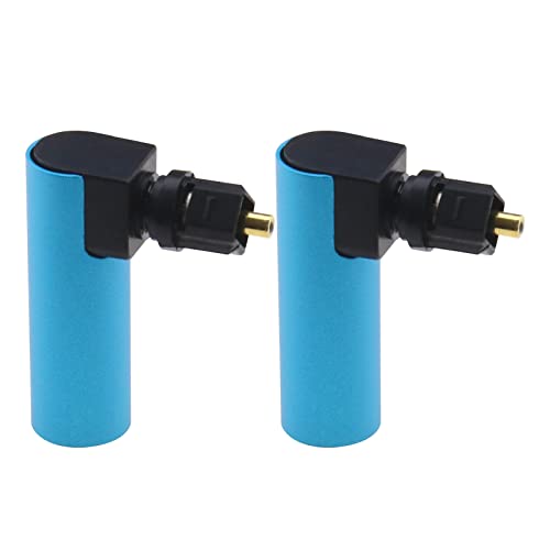 Be In Your Mind 2PCS 360-Grad Digital Glasfaser Toslink Adapter, Rechtwinklig, 90-Grad Buchse auf Stecker, Optischer Audio-Anschluss, Vergoldet Be In Your Mind 2PCS 360-Grad Digital Glasfaser Toslink Adapter, Rechtwinklig, 90-Grad Buchse auf Stecker, Optischer Audio-Anschluss, Vergoldet von Be In Your Mind