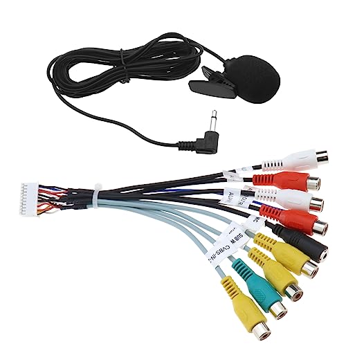 Be In Your Mind RCA Wiring Harness 20 Pin RCA Adapter Cable Car Stereo RCA Output Input Cable Extension Cable Car Accessories 18.5cm/7.28inch PVC von Be In Your Mind