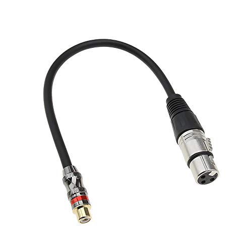 Cinch-Buchse auf XLR 3-polig weiblich Konverter Adapter Kabel 30 cm für Mischpult Verstärker Aufnahmeausrüstung Pro Audio Mikrofone von Be In Your Mind