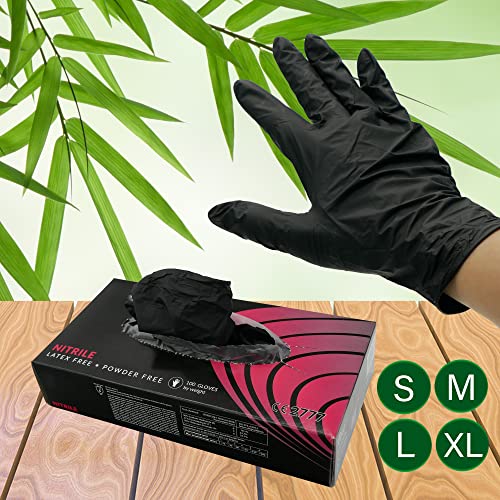 BeTasty Nitril Handschuhe schwarz 100 Stück Größe M von Be Tasty greenpack24