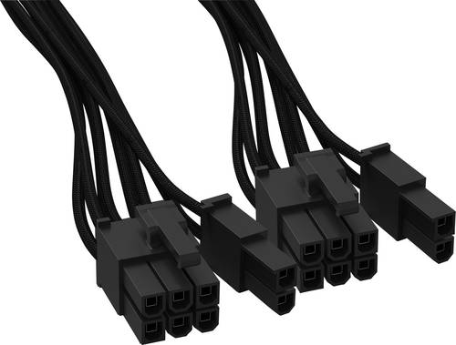 BeQuiet Computer, Strom Kabel [2x ATX-Stecker 8pol. (6+2) - 1x 12 PIN-Stecker (Netzteil)] 0.60m Schw von BeQuiet