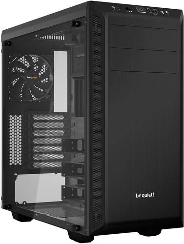 BeQuiet Midi-Tower PC-Gehäuse Pure Base 600 Schwarz gedämmt, Seitenfenster von BeQuiet