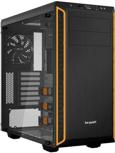 BeQuiet Pure Base 600 Midi-Tower PC-Gehäuse Schwarz, Orange gedämmt, Seitenfenster, 2 vorinstallie von BeQuiet