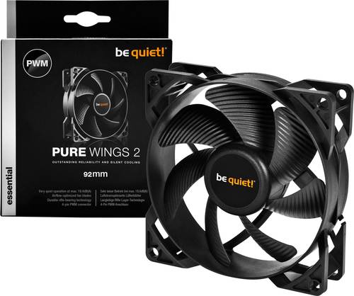 BeQuiet Pure Wings 2 92mm PC-Gehäuse-Lüfter Schwarz (B x H x T) 92 x 92 x 25mm von BeQuiet