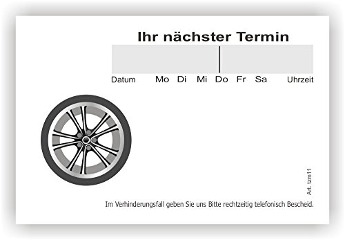 10 Terminblöcke mini mit je 100 Blatt, 1000 Terminzettel tzm11 Reifenhandel, KFZ Werkstatt 10 Terminblöcke mini mit je 100 Blatt, 1000 Terminzettel tzm11 Reifenhandel, KFZ Werkstatt von BeWeSt