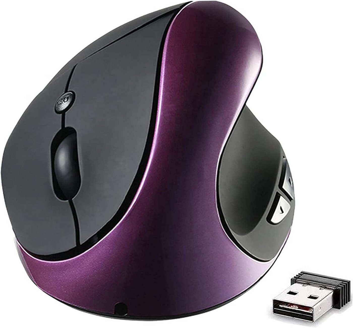 BeWishes mit 2,4 G hochpräzise wiederaufladbare vertikale reduziert Belastung Maus (USB, mit Drei DPI-Stufen (800/1200/1600) für optimale Cursorgeschwindigkeit) von BeWishes