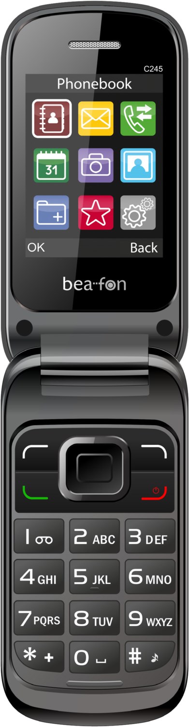 C245 Klapphandy schwarz von Bea-fon