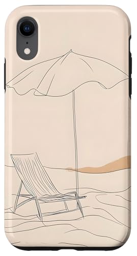 Entspannender Sonnenschirmstuhl Sommerurlaub Hülle für iPhone XR Entspannender Sonnenschirmstuhl Sommerurlaub Hülle für iPhone XR von Beach Designs by Dennex