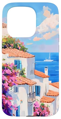 Mediterranes Dorf Meereslandschaft Natur Reisen Hülle für iPhone 15 Pro Mediterranes Dorf Meereslandschaft Natur Reisen Hülle für iPhone 15 Pro von Beach Designs by Dennex