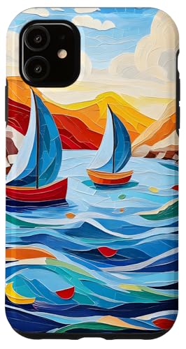 Segeln Ozean Sonnenuntergang Wellen Hülle für iPhone 11 Segeln Ozean Sonnenuntergang Wellen Hülle für iPhone 11 von Beach Designs by Dennex