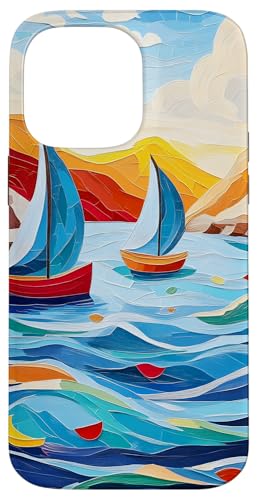 Segeln Ozean Sonnenuntergang Wellen Hülle für iPhone 14 Pro Max Segeln Ozean Sonnenuntergang Wellen Hülle für iPhone 14 Pro Max von Beach Designs by Dennex