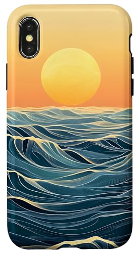 Sonnenuntergang Ozean Wellen Natur Entspannung Hülle für iPhone X/XS Sonnenuntergang Ozean Wellen Natur Entspannung Hülle für iPhone X/XS von Beach Designs by Dennex