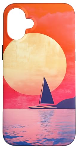 Sonnenuntergang Segelboot Ozean Natur Entspannung Hülle für iPhone 16 Plus Sonnenuntergang Segelboot Ozean Natur Entspannung Hülle für iPhone 16 Plus von Beach Designs by Dennex