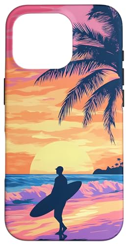 Sonnenuntergang Surfen Tropische Sommerwellen Palme Hülle für iPhone 16 Pro Sonnenuntergang Surfen Tropische Sommerwellen Palme Hülle für iPhone 16 Pro von Beach Designs by Dennex