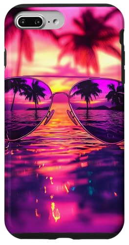 Sonnenuntergang Tropischer Ozean Reflexion Palmen Sonnenbrille Hülle für iPhone 7 Plus/8 Plus Sonnenuntergang Tropischer Ozean Reflexion Palmen Sonnenbrille Hülle für iPhone 7 Plus/8 Plus von Beach Designs by Dennex