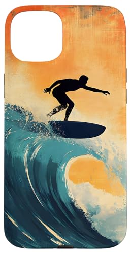 Surfen Ozean Sonnenuntergang Wellen Abenteuer Sommer Hülle für iPhone 15 Plus Surfen Ozean Sonnenuntergang Wellen Abenteuer Sommer Hülle für iPhone 15 Plus von Beach Designs by Dennex