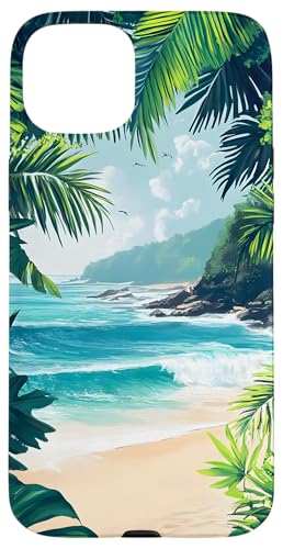 Tropischer Strand Ozean Wellen Natur Entspannung Sommer Hülle für iPhone 15 Plus Tropischer Strand Ozean Wellen Natur Entspannung Sommer Hülle für iPhone 15 Plus von Beach Designs by Dennex