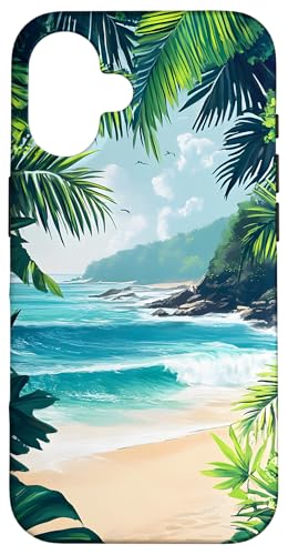 Tropischer Strand Ozean Wellen Natur Entspannung Sommer Hülle für iPhone 16 Tropischer Strand Ozean Wellen Natur Entspannung Sommer Hülle für iPhone 16 von Beach Designs by Dennex