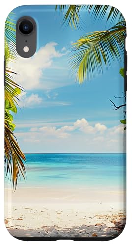 Strand Themed Tropical Beach Palm Hawaii Summer Vacation Hülle für iPhone XR Strand Themed Tropical Beach Palm Hawaii Summer Vacation Hülle für iPhone XR von Beach Theme Ocean Themed Cute Summer