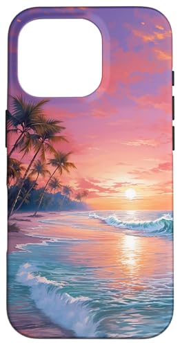 Vintage Strand Sonnenuntergang Palme Design Hülle für iPhone 16 Pro Vintage Strand Sonnenuntergang Palme Design Hülle für iPhone 16 Pro von Beach Theme Ocean Themed Cute Summer