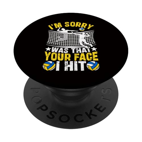 Volleyball - I'm Sorry Was That Your Face I Hit PopSockets Klebender PopGrip Volleyball - I'm Sorry Was That Your Face I Hit PopSockets Klebender PopGrip von Beach Volleyball Summer Sport Design Outfit