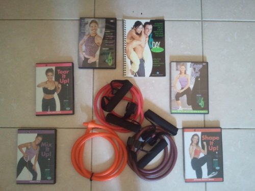 Slim in 6 Workout: Start It Up! Ramp It Up! Burn It Up!, Slim & Limber, Slim and 6 pack. Plus 4 additional DVDs: Tear it up! Keep it up! Mix it up! Shape it up! Bonus: 6 Day Express Diet book, Slim in 6 Simple Steps to success Booklet, 3 Resistance B Slim in 6 Workout: Start It Up! Ramp It Up! Burn It Up!, Slim & Limber, Slim and 6 pack. Plus 4 additional DVDs: Tear it up! Keep it up! Mix it up! Shape it up! Bonus: 6 Day Express Diet book, Slim in 6 Simple Steps to success Booklet, 3 Resistance B von Beachbody