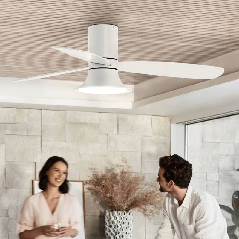 Beacon Deckenventilator mit Licht Flusso weiß Ø 132 cm leise von Beacon Lighting
