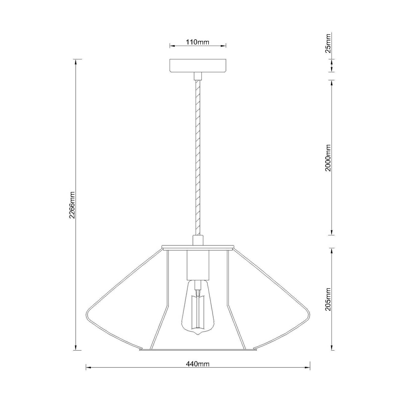 Beacon Hängelampe Pheonix Squat, schwarz, Metall, Ø 45 cm von Beacon Lighting