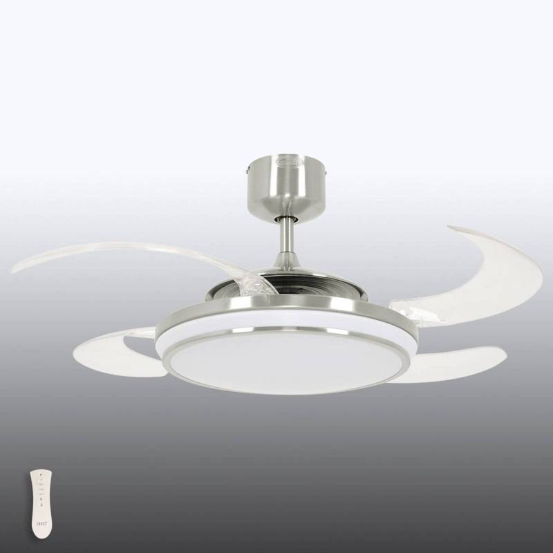 Beacon LED-Deckenventilator Fanaway Evo 1 chrom matt leise von Beacon Lighting