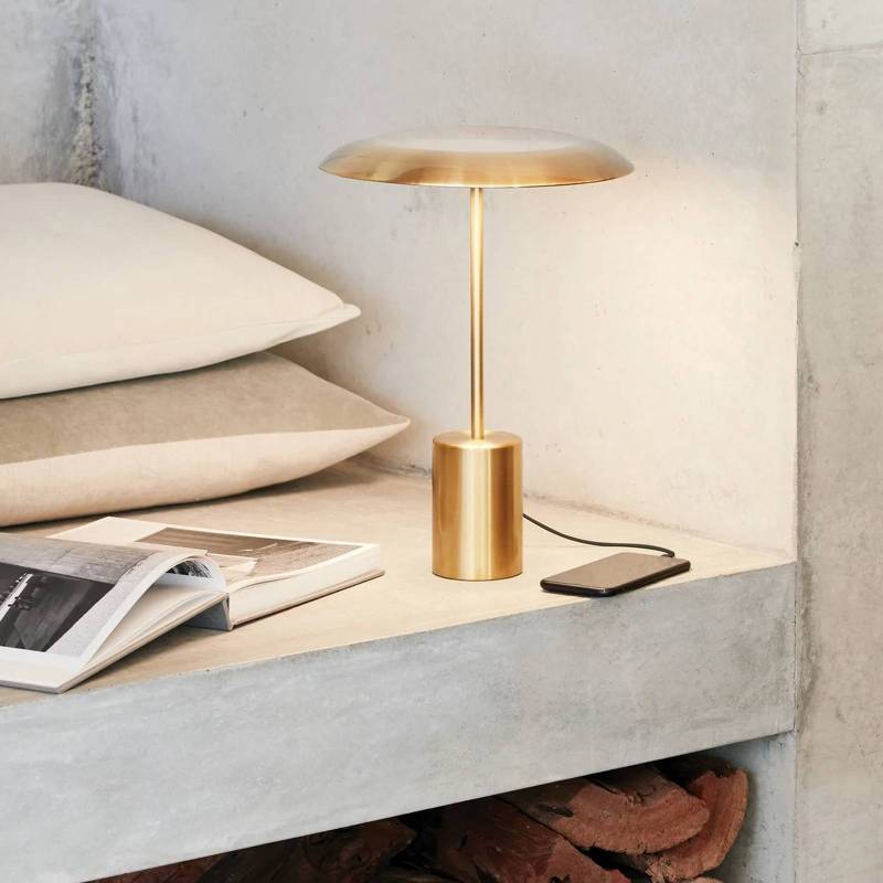 Beacon LED-Tischleuchte Smith bronzefarben Metall USB-Port von Beacon Lighting