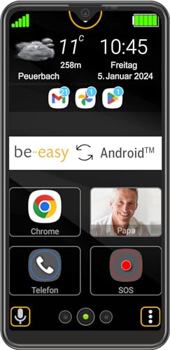 Beafon, M6s Plus, Premium, Smartphone, 4G, mit TPU-Case & Schutzfolie, Android 10, Multitouch Display 6,26" Zoll (15,9cm), Kamera 13MP, SOS Notruf, Sicherheitszone, schwarz von Beafon