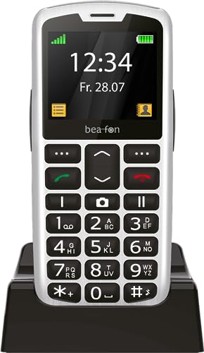Beafon, SL260, Silverline, Tastentelefon, Seniorenhandy mit SOS Notruftaste, Hörgerätekompatibel, M4/T4, Lichtsignal, Display 2,2" (5,58Zoll), Silber von Beafon