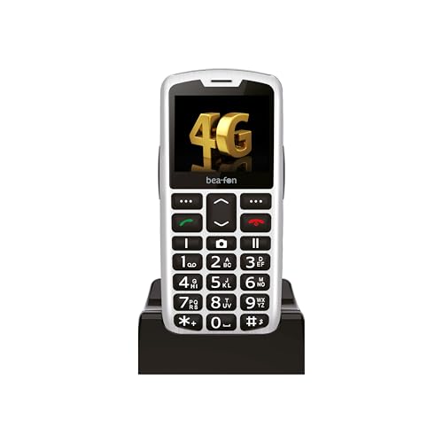 Beafon, SL260, Silverline, Tastentelefon, Seniorenhandy mit SOS Notruftaste, Hörgerätekompatibel, M4/T4, Lichtsignal, Display 2,2" (5,58Zoll), Silber von Beafon
