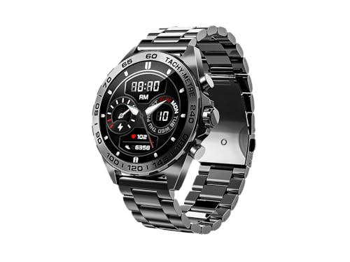 Beafon Smartwatch 501, Herren Armbanduhr, AMOLED Display 1,43“ (3,63cm), inkl. Sportband, Always On, Bluetooth Anruf, Sport Mode 100+, Herzfrequenz, Blutdruck, Schrittzähler, IP67, Schlafmodus von Beafon