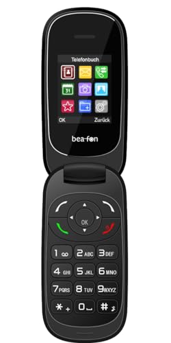 beafon, C220, Classic Line, Klapphandy, Tastentelefon, vertragsfrei ohne Simlock, TFT Farbdisplay 1,77" Zoll (4,49cm), Kamera, Farbe schwarz Lack von Beafon