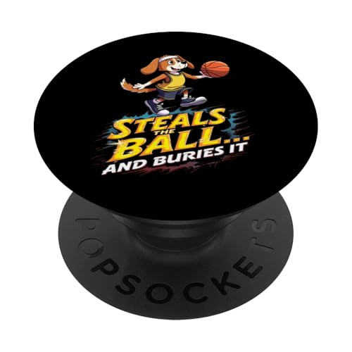 Lustiges Basketball-Geschenk für Beagle-Hundeliebhaber PopSockets Klebender PopGrip von Beagle Fun Designs