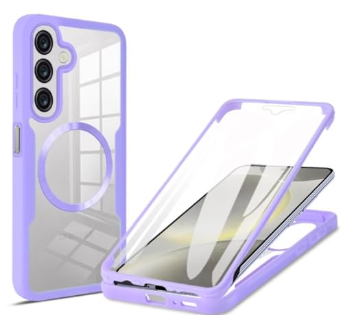 Beajew 360 Grad für Samsung Galaxy A56 Hülle mit Magsafe, Komplettschutz HandyHülle Magnetisch Stoßfest Case für Samsung Galaxy A56 Schutzhüllen, durchsichtige Hülle, Lila Beajew 360 Grad für Samsung Galaxy A56 Hülle mit Magsafe, Komplettschutz HandyHülle Magnetisch Stoßfest Case für Samsung Galaxy A56 Schutzhüllen, durchsichtige Hülle, Lila von Beajew