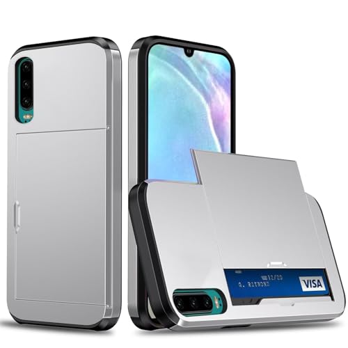 Beajew Handyhülle für Huawei P30 Case Silikon, mit Kartenfach Silikon TPU Handyhülle Dünn Weiche Stoßfest Flexibel Handy Tasche Bumper Brieftasche Case, Silbrig Beajew Handyhülle für Huawei P30 Case Silikon, mit Kartenfach Silikon TPU Handyhülle Dünn Weiche Stoßfest Flexibel Handy Tasche Bumper Brieftasche Case, Silbrig von Beajew