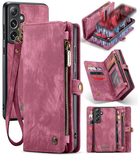 Beajew Handyhülle für Samsung Galaxy A16 5G, Caseme Retro Reißverschluss Hülle PU Leder Weiche Klapphülle Magnetverschluss Kartenfach Standfunktion Geldbörse, Rot Beajew Handyhülle für Samsung Galaxy A16 5G, Caseme Retro Reißverschluss Hülle PU Leder Weiche Klapphülle Magnetverschluss Kartenfach Standfunktion Geldbörse, Rot von Beajew