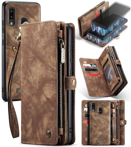 Beajew Handyhülle für Samsung Galaxy A20/A30, Brieftaschen 2-in-1 Retro Reißverschluss Hülle Premium PU Leder Klapphülle Magnetverschluss Standfunktion Geldbörse Schutzhülle - Braun Beajew Handyhülle für Samsung Galaxy A20/A30, Brieftaschen 2-in-1 Retro Reißverschluss Hülle Premium PU Leder Klapphülle Magnetverschluss Standfunktion Geldbörse Schutzhülle - Braun von Beajew