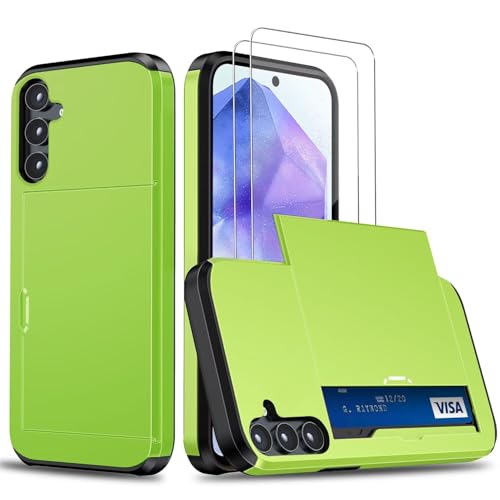 Beajew Handyhülle für Samsung Galaxy A35 Case +2 Stück Schutzfolie, mit Kartenfach Silikon TPU Handyhülle Dünn Weiche Stoßfest Flexibel Handy Tasche Bumper Brieftasche Case, Grün Beajew Handyhülle für Samsung Galaxy A35 Case +2 Stück Schutzfolie, mit Kartenfach Silikon TPU Handyhülle Dünn Weiche Stoßfest Flexibel Handy Tasche Bumper Brieftasche Case, Grün von Beajew