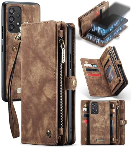 Beajew Handyhülle für Samsung Galaxy A53 5G, Brieftaschen 2-in-1 Retro Reißverschluss Hülle Premium PU Leder Klapphülle Magnetverschluss Standfunktion Geldbörse Schutzhülle - Braun Beajew Handyhülle für Samsung Galaxy A53 5G, Brieftaschen 2-in-1 Retro Reißverschluss Hülle Premium PU Leder Klapphülle Magnetverschluss Standfunktion Geldbörse Schutzhülle - Braun von Beajew