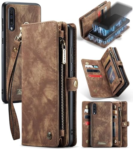 Beajew Handyhülle für Samsung Galaxy A70, Caseme Retro Reißverschluss Hülle PU Leder Weiche Klapphülle Magnetverschluss Kartenfach Standfunktion Geldbörse, Braun Beajew Handyhülle für Samsung Galaxy A70, Caseme Retro Reißverschluss Hülle PU Leder Weiche Klapphülle Magnetverschluss Kartenfach Standfunktion Geldbörse, Braun von Beajew