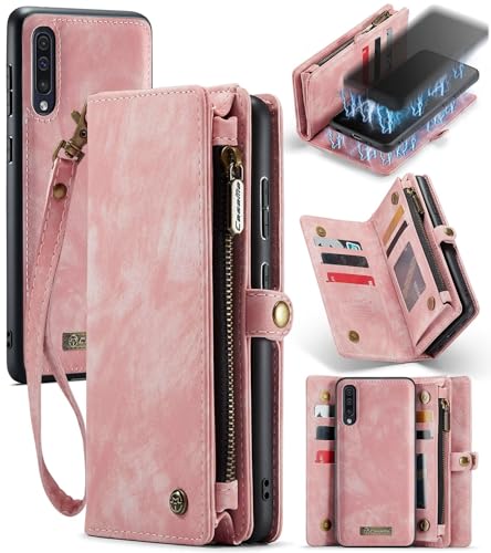 Beajew Handyhülle für Samsung Galaxy A70, Caseme Retro Reißverschluss Hülle PU Leder Weiche Klapphülle Magnetverschluss Kartenfach Standfunktion Geldbörse Samsung Galaxy A70 Hülle, Rosa Beajew Handyhülle für Samsung Galaxy A70, Caseme Retro Reißverschluss Hülle PU Leder Weiche Klapphülle Magnetverschluss Kartenfach Standfunktion Geldbörse Samsung Galaxy A70 Hülle, Rosa von Beajew